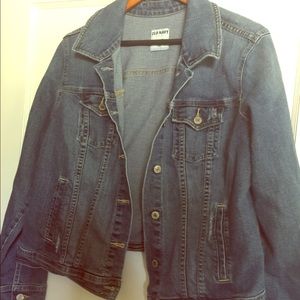 Slightly distressed denim jacket